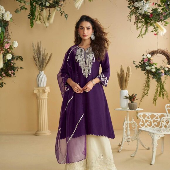 PREMIUM REAL SILK SALWAR SUIT - Picture 13 of 16